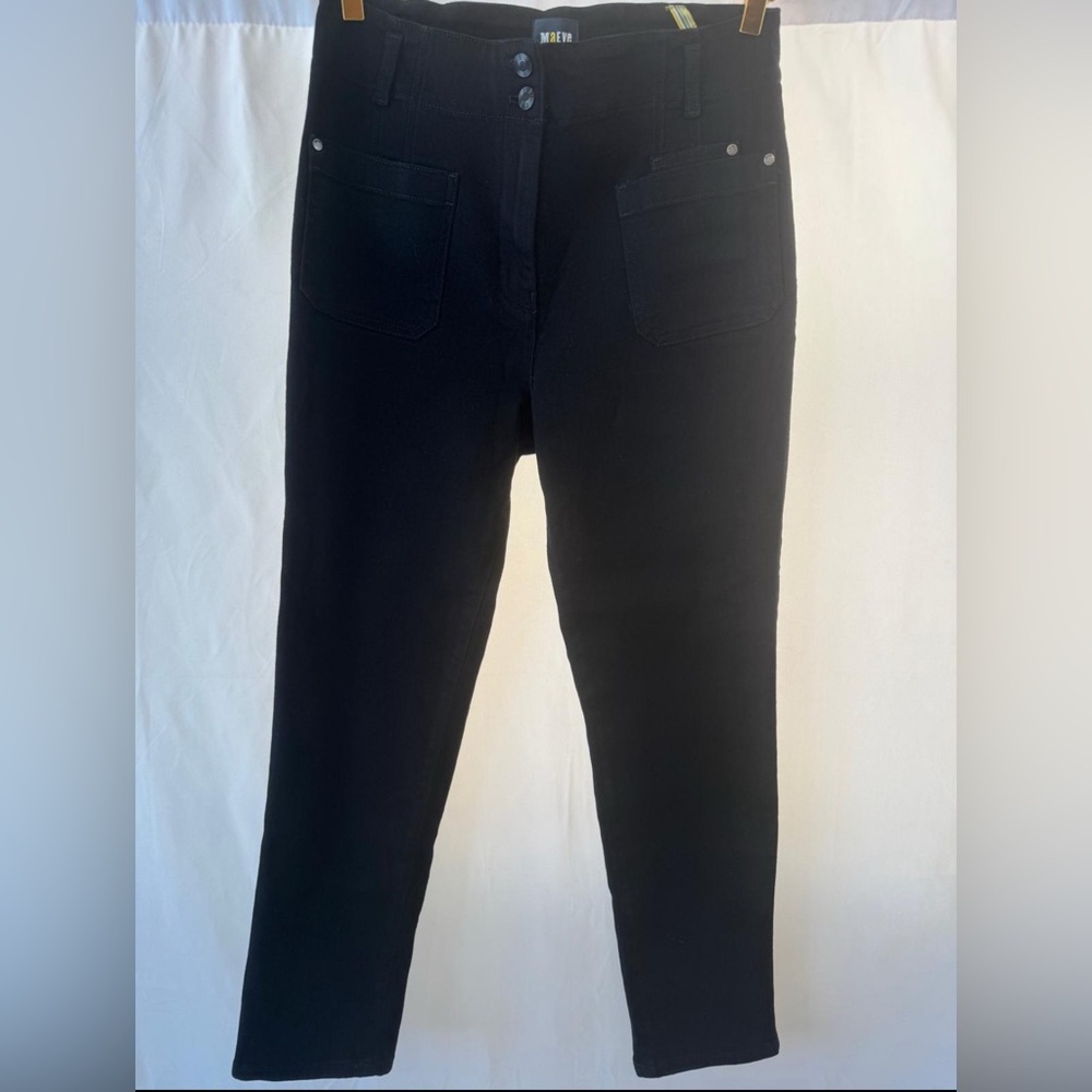 NWOT Maeve Junie High-Rise Slim-Leg Jeans in Black